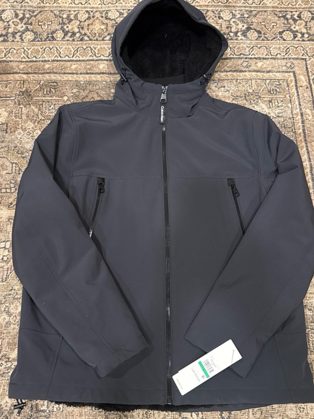 Calvin Klein Hooded Softshell Jacket - Charcoal Gray